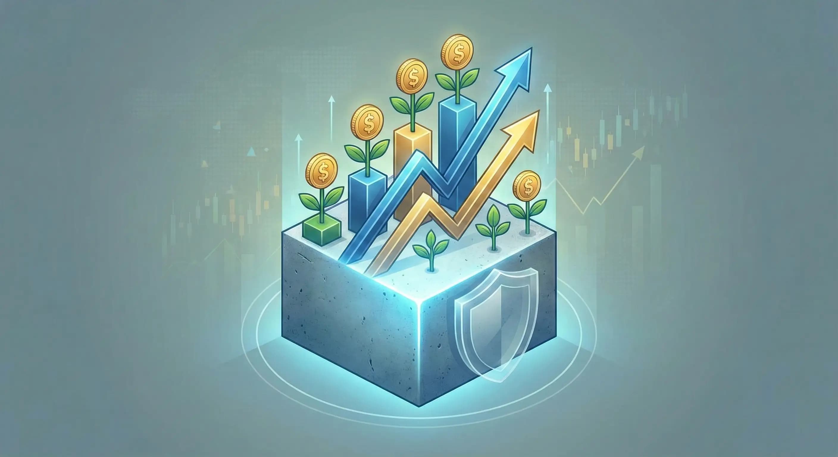 Illustration of a financial foundation