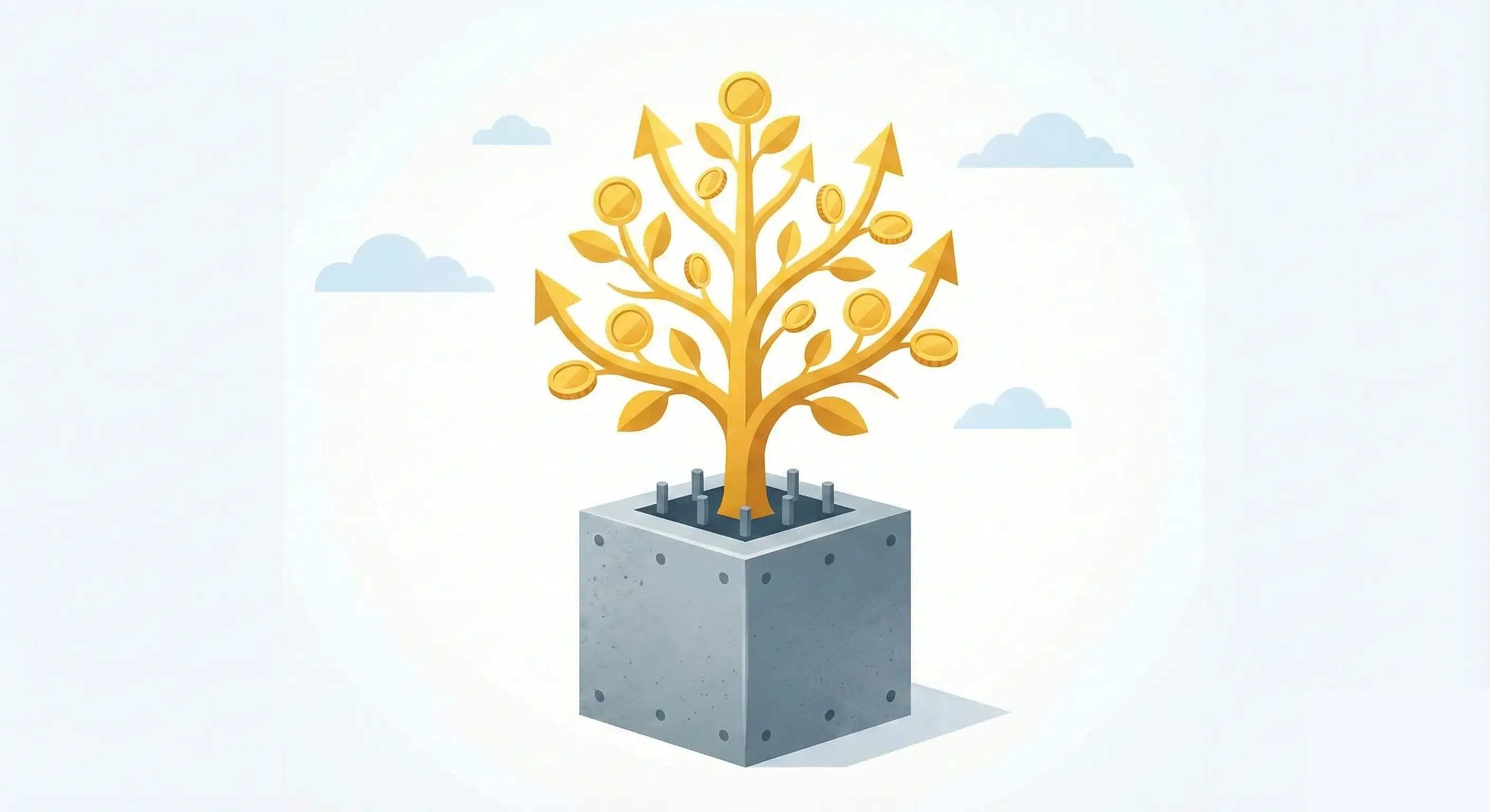 Illustration of a financial foundation